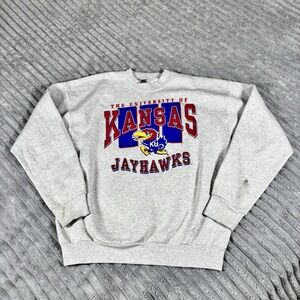 Vintage Kansas Jayhawks Fruit of the Loom Crewneck (Size XL) VTG 90s